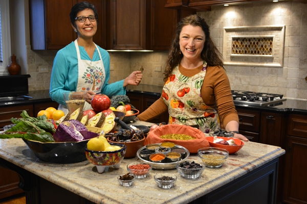 Deepa Deshmukh and Shawna Coronado in kitchen