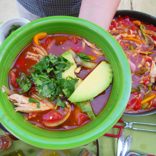 Shawna Coronado's delicious fajita soup