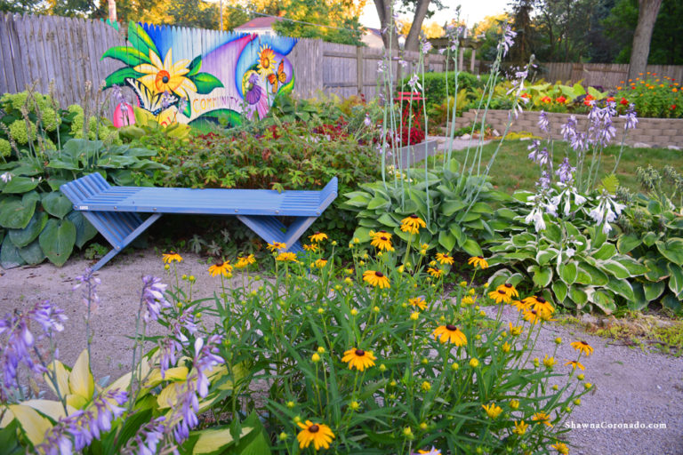 A Blue Bench in the Garden Saves the Day